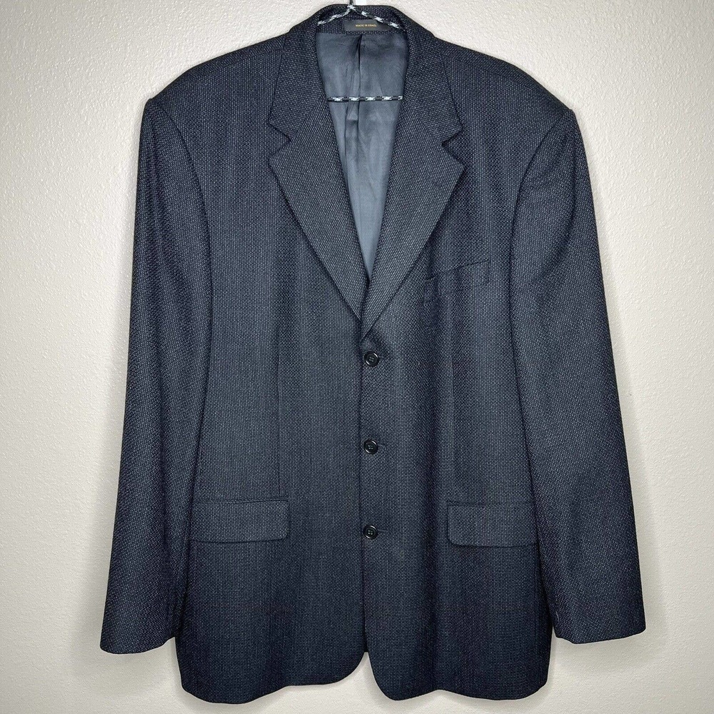 Lord West Men's Black Lambswool Single Breasted Blazer Size 42L